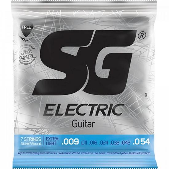 Encordoamento p/ Guitarra 7 Cordas .009 Extra Light SG