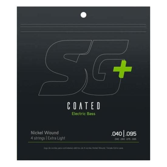 Encordoamento Revestido Baixo 4 Cordas .040 NICKEL WOUND Extra Leve SG