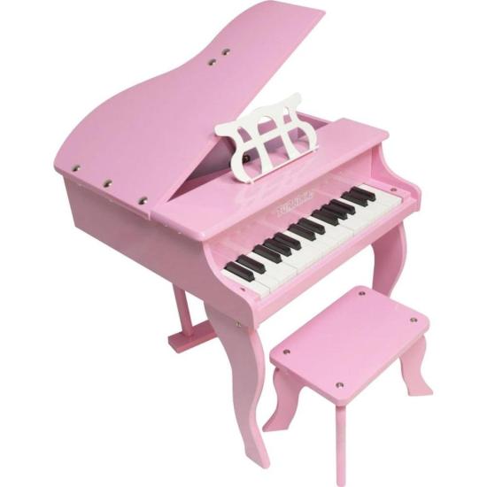 Mini Piano Infantil de Cauda Turbinho 30 Rosa