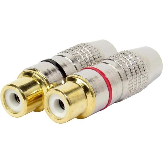Jack RCA Profissional Vermelho Storm - PCT / 10