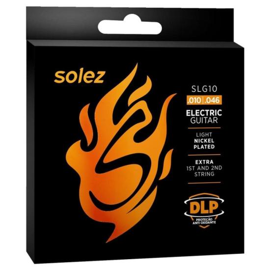 Encordoamento Para Guitarra .010 Solez SLG10