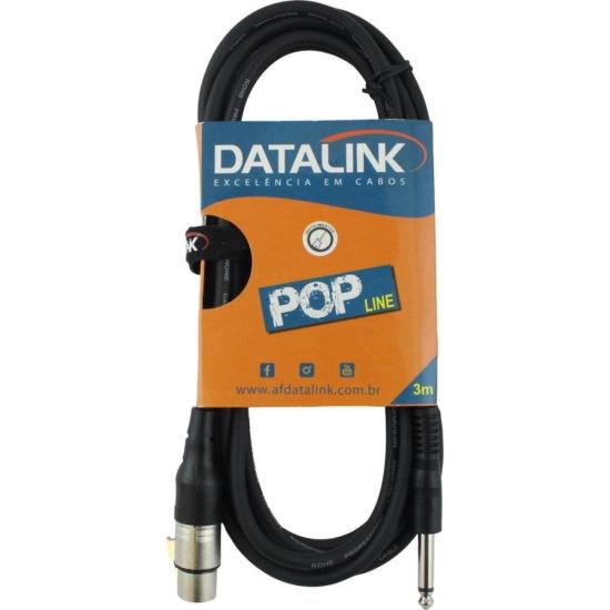 Cabo P10 x XLR Fêmea 3m Pop Line Datalink