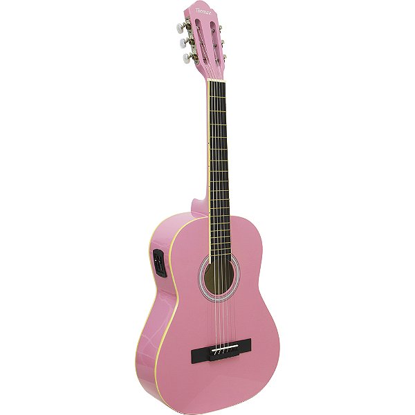Violão Eletroacústico Kids De Aço Tcg 360 A Eq Rosa Thomaz
