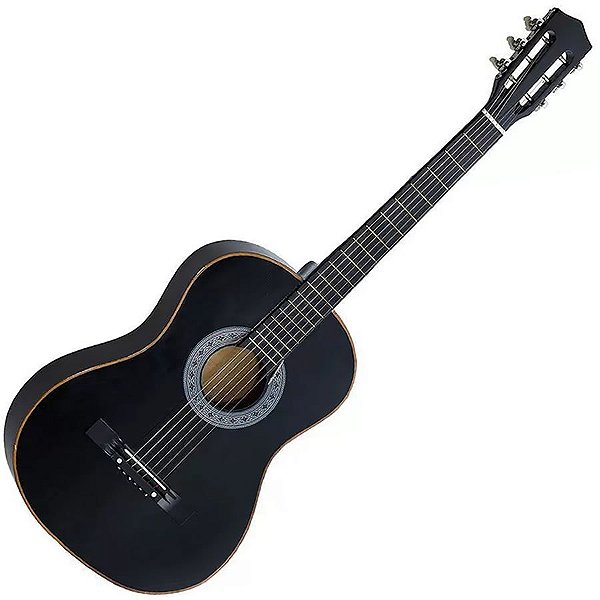 Violão Iniciante Queens Cordas Nylon Preto Vtr255