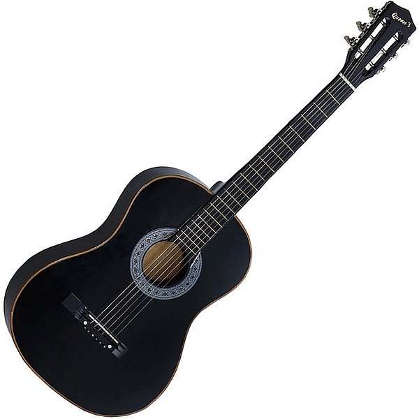 Violão Acústico Conthey Queen's Preto Cordas de Nylon Vtr349