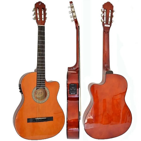Violão Eletroacústico Nylon Giannini Start NF-14 CEQ Natural Vtr358