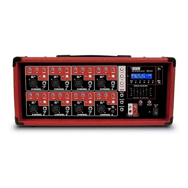 Mesa De Som Cabeçote Amplificado Novik Nvk-8500bt