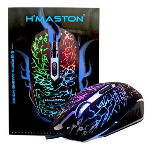 Mouse Gamer X5 Hmaston 3200 Dpi Alta Precisão 6 Botões Rgb