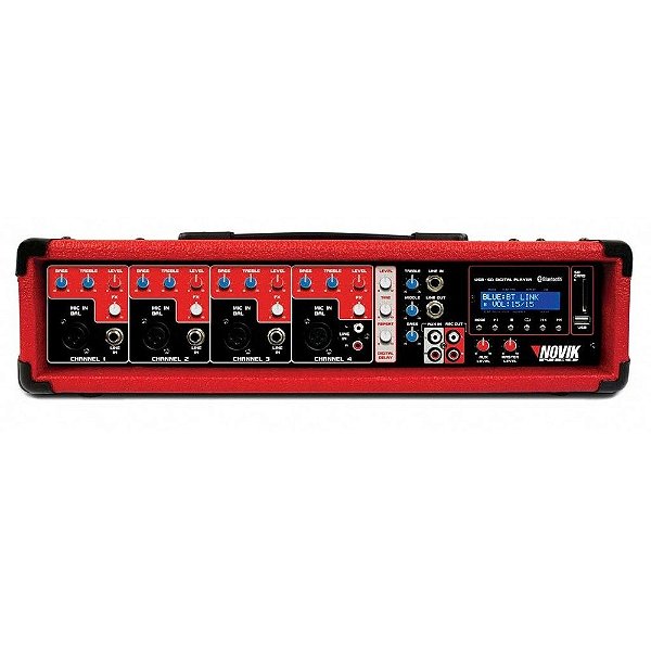 Mesa De Som Amplificada 4 Canais Novik Neo Nvk 4300 Bt