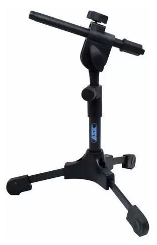 Suporte De Microfone De Mesa Pequeno Preto Ask Spm Light