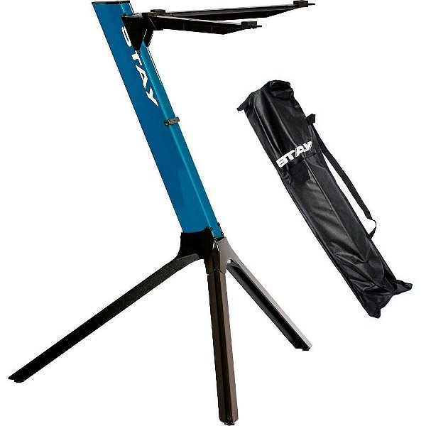 Estante Suporte Teclado Stay Compact 70cm Azul Com Capa