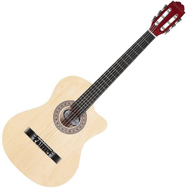 Violão Elétrico Popstar Nylon Ppce Ppce-1 Nt Waldman Natural