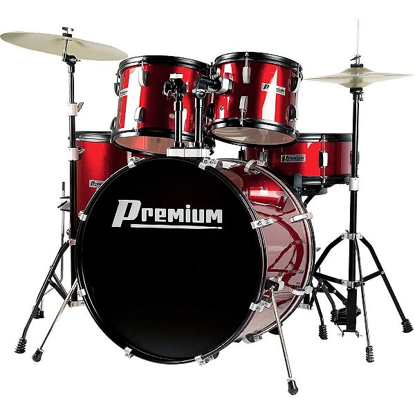 Bateria Acústica Dx722 Wr Vinho Premium Com Banco E Pratos
