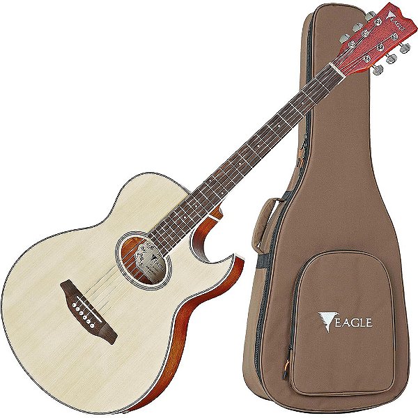 Violao Eletrico Eagle GL36 Stnt Aco Gl-36 Natural Acetinado