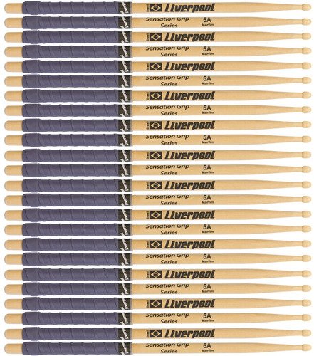 Baqueta Liverpool 5a Sensation Grip Eva-5am (kit 12pares]