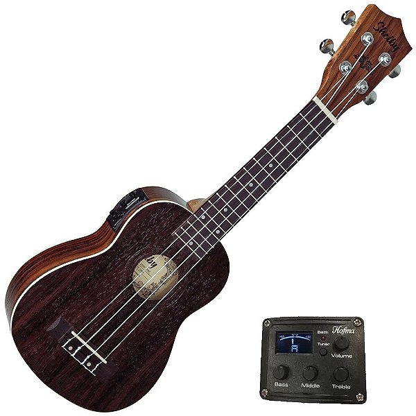 Ukulele Shelby SU21RE Concerto Elétrico Rosewood