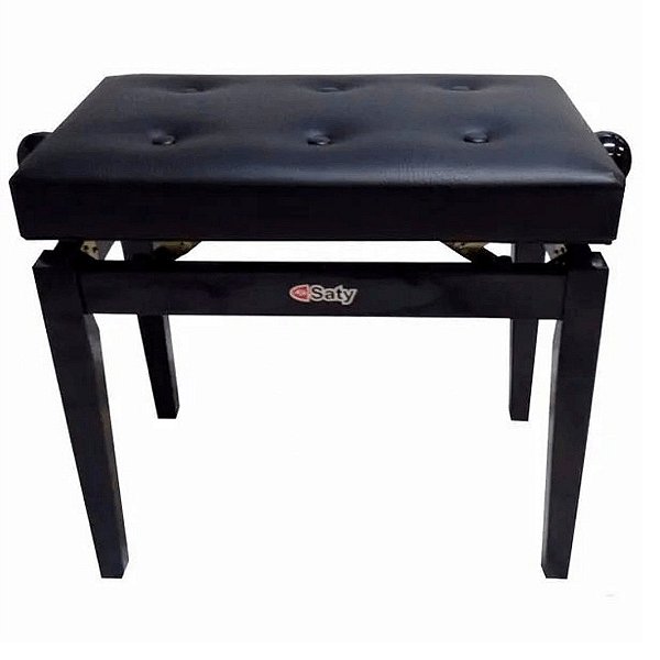 Banco Para Piano Saty BP80 Preto - Com Regulagem de Altura
