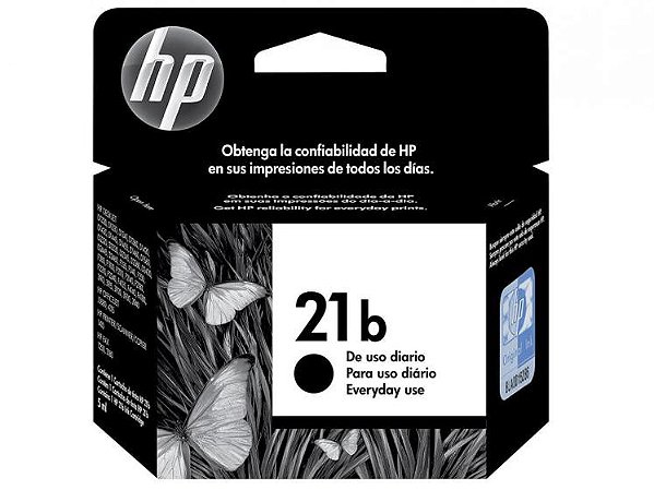 Cartucho de Tinta HP 21B Preto C9351BB HP