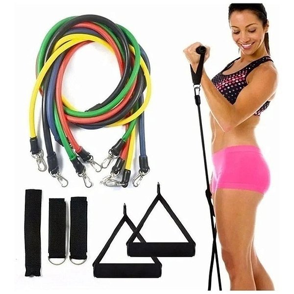Elástico Extensor Exercícios Power Resistance Bands LT-011 - Fortaleça Seus Músculos em Casa ou em Qualquer Lugar