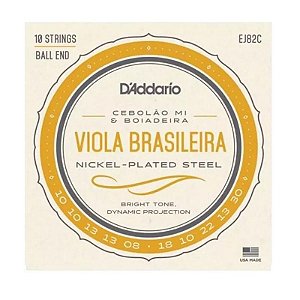 Encordoamento Profissional para Viola Brasileira em Mi EJ82C - D'addario