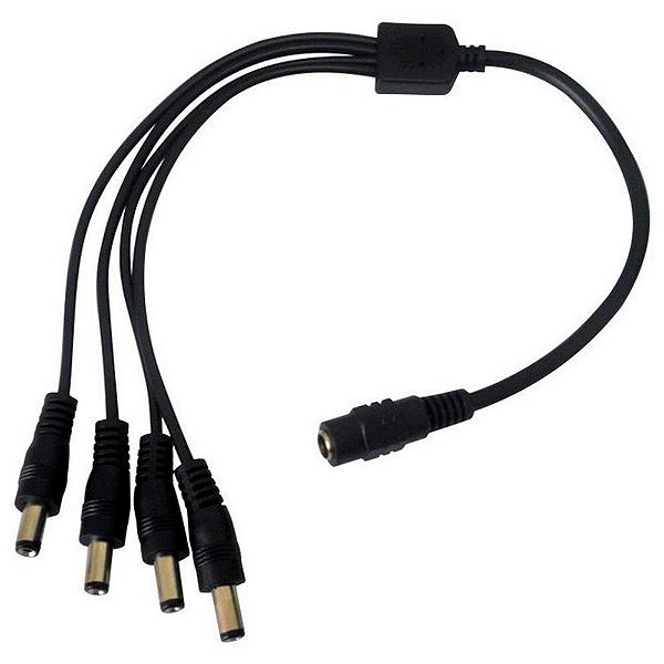 Cabo Rabicho Extensor Conector P4 01 Entrada e 4 Saídas