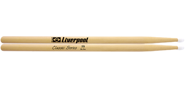 Baqueta Liverpool 2B Classic Series Marfim Nylon LL-2BN