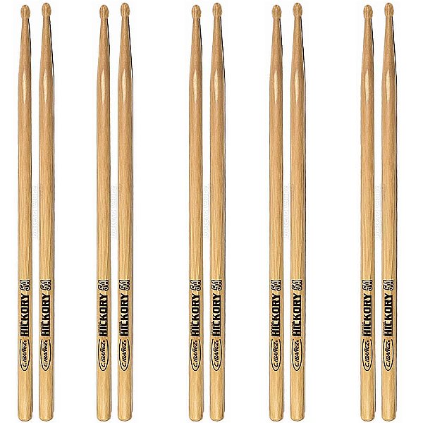 5 Pares de Baquetas C.Ibanez 5ADRH Dragon Hickory Ponta Madeira 5A