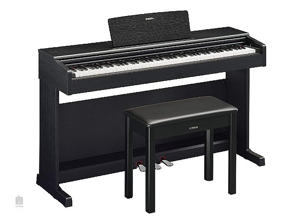 Piano Digital Yamaha YDP-165B Arius Preto 88 Teclas com Banco
