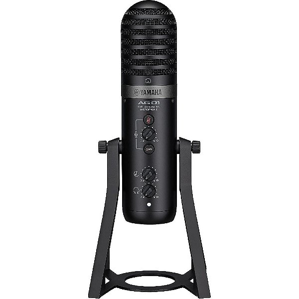 Microfone Digital Yamaha AG01 USB Preto Live Streaming / Gamer