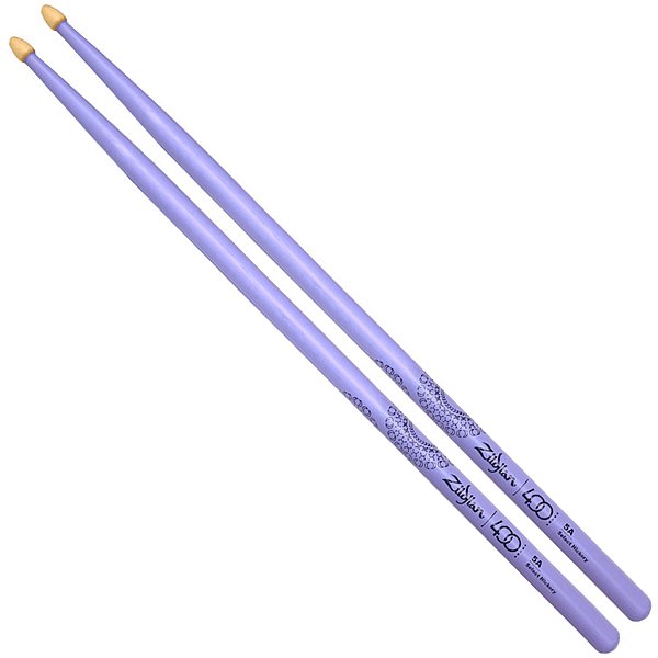 Par de Baquetas Zildjian 400 Anos Limited Edition Alchemy Roxa 5A Hickory