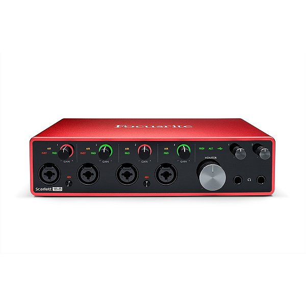 Interface de Áudio USB Focusrite Scarlett 18i8 3ª Geração