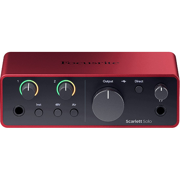 Interface de Áudio USB Focusrite Scarlett Solo 4ª Geração