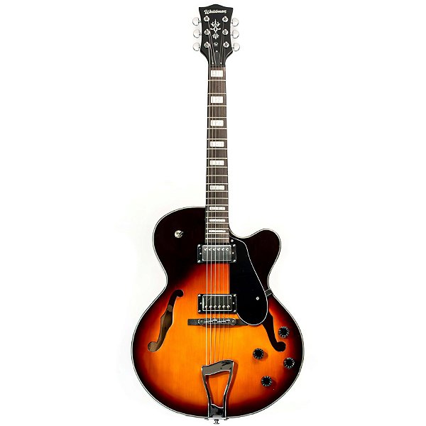 Guitarra Semi Acústica Waldman Hollow Body GHJ100 VS Vintage Sunburst