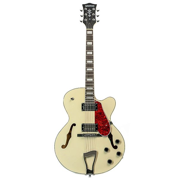 Guitarra Semi Acústica Waldman Hollow Body GHJ220 CP Creme
