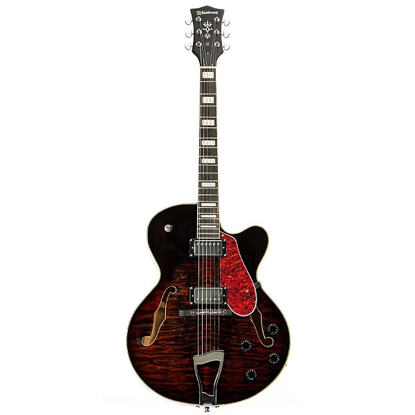 Guitarra Semi Acústica Waldman Hollow Body GHJ220Q BR Brown Burst