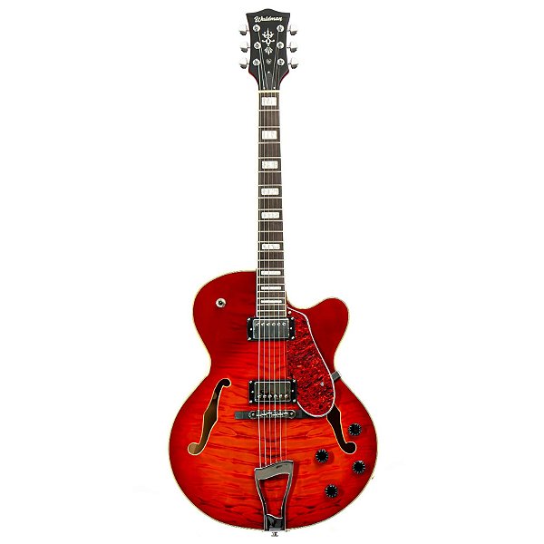 Guitarra Semi Acústica Waldman Hollow Body GHJ220Q HB Honey Burst