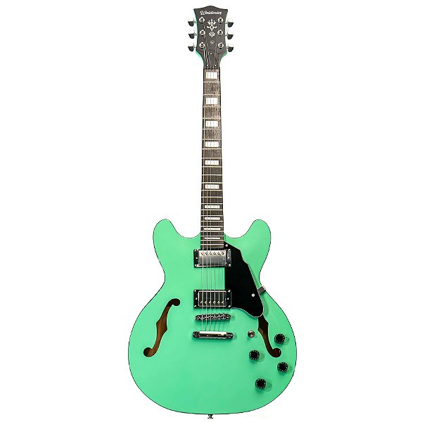 Guitarra Semi Acústica Waldman Semi Hollow GHO110 GN Verde