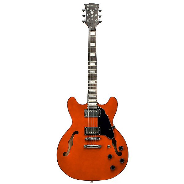 Guitarra Semi Acústica Waldman Semi Hollow GHO110 OR Laranja