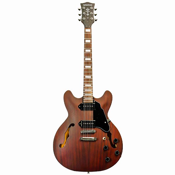 Guitarra Semi Acústica Waldman Semi Hollow GHO190 RDM Red Mahogany