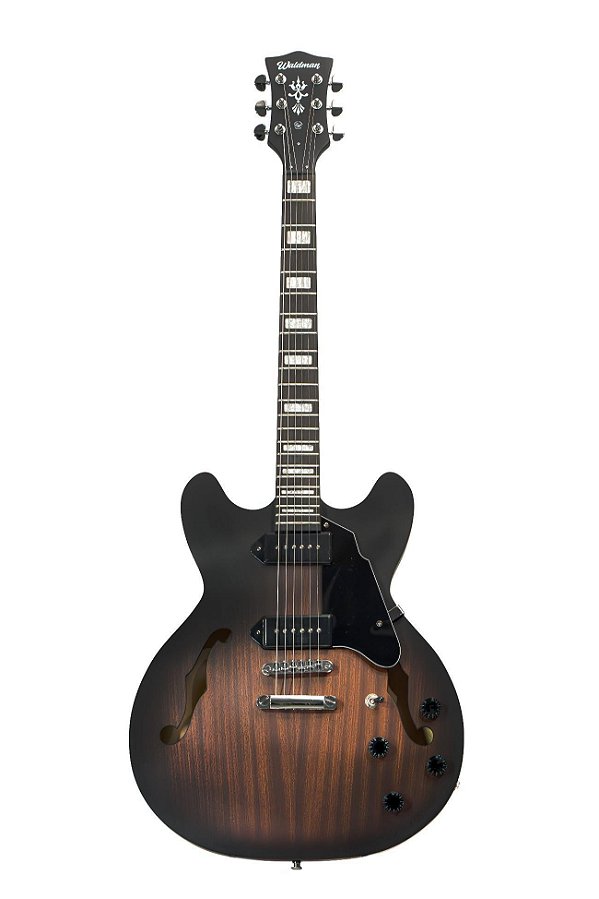 Guitarra Semi Acústica Waldman Semi Hollow GHO190 VSM Marrom