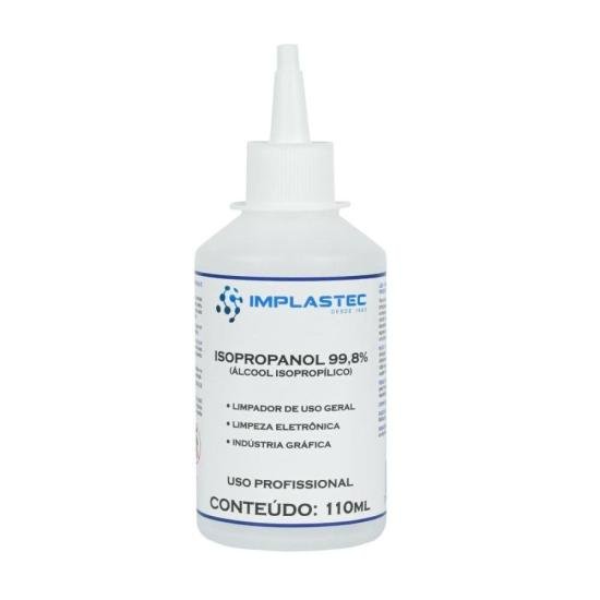 Álcool Isopropilíco 110ML ISOPROPANOL Transparente IMPLASTEC