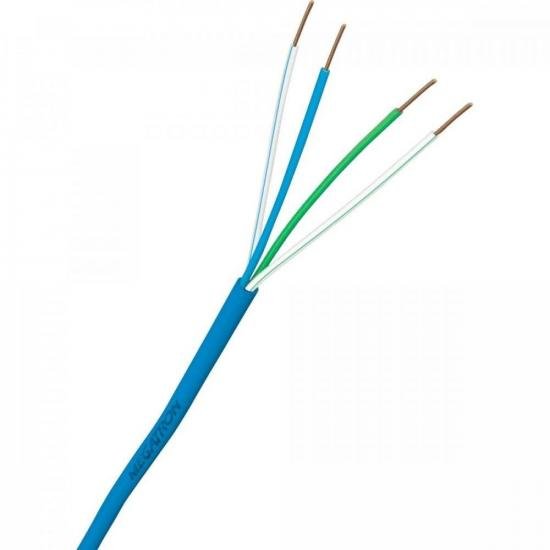 Cabo de Alarme 0,5MM 4 VIAS Azul MEGATRON - CX / 300