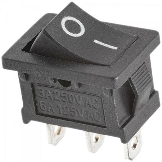 Chave Gangorra 3A/250VAC 3 Terminais ON/OFF Preta CHVS0014 Storm