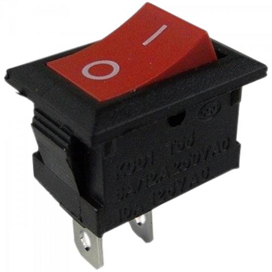 Chave Gangorra 6A/250VAC 2 Terminais ON/OFF Vermelha CHVS0010 Storm