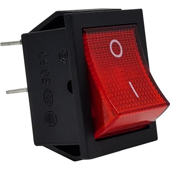 Chave Gangorra Com Led 4 Terminais Vermelha KCD2 Storm