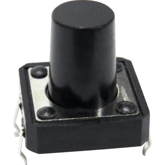Chave Tactil Switch 12mm 180º CHVS0021 Preta Storm
