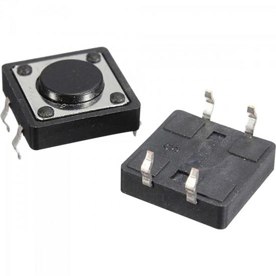 Chave Tactil Switch 4,3mm 180º CHVS0019 Preta STORM