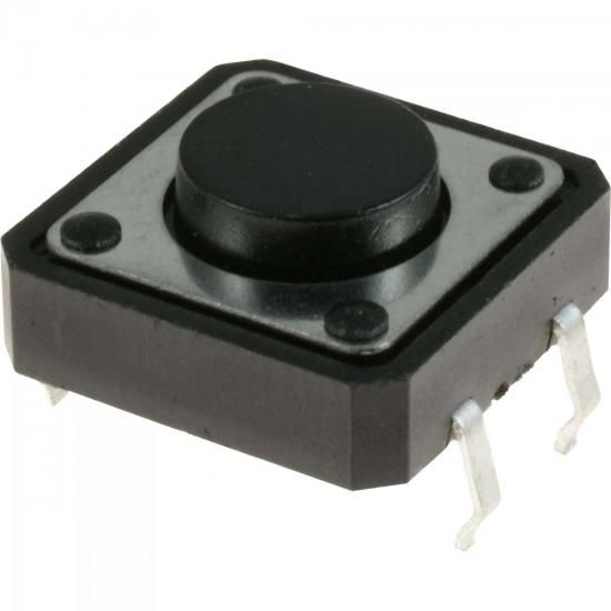 Chave Tactil Switch 5mm 180º CHVS0018 Preta STORM