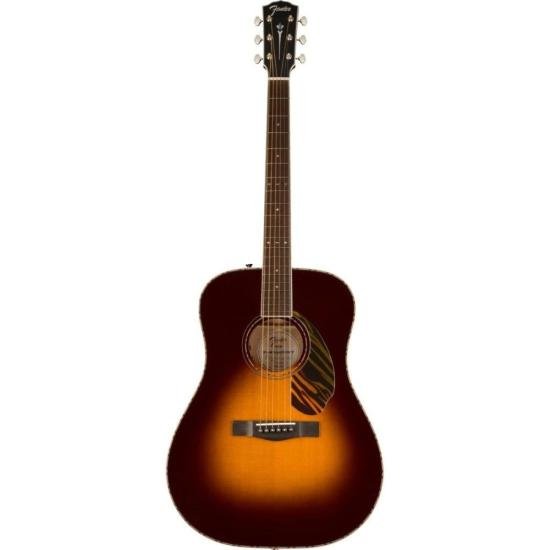 Violão Eletroacústico Dreadnought Fender Paramount PD-220E Vintage Sunburst