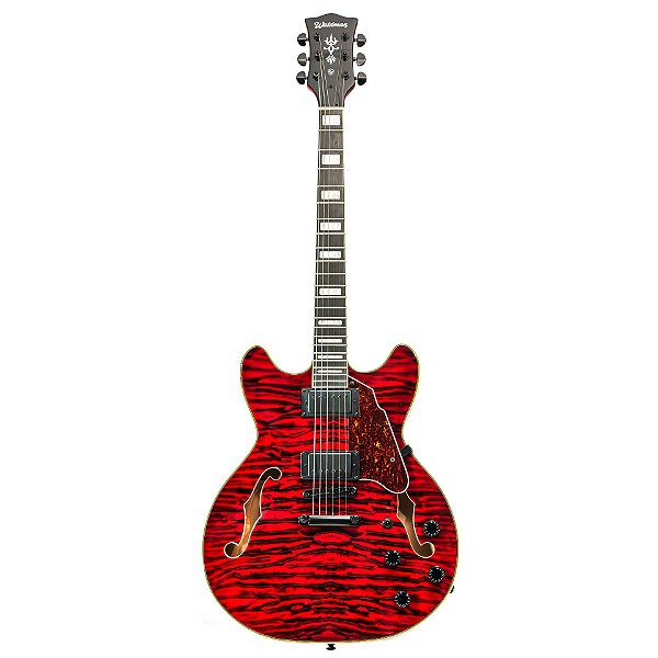 Guitarra Semi Acústica Waldman Semi Hollow GHO220Q RD Vermelho